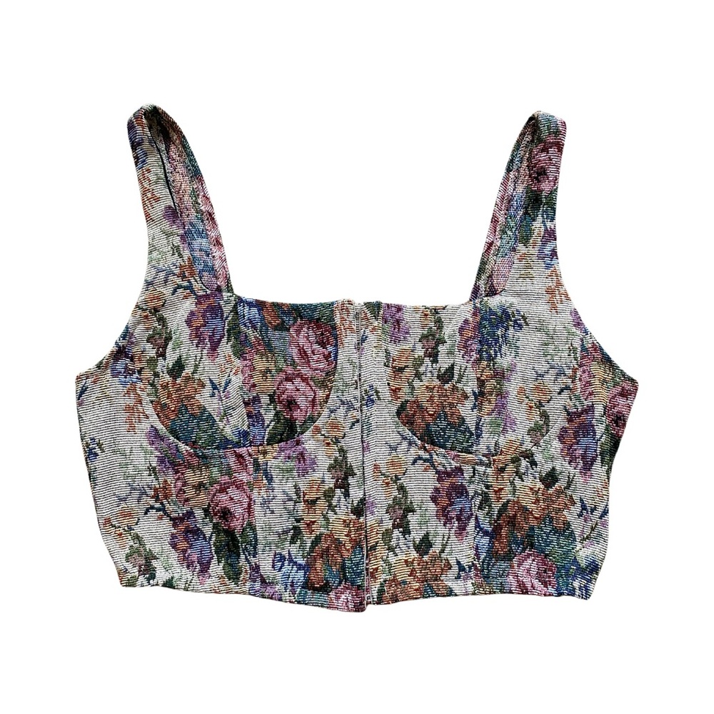Wild Fable tapestry corset top